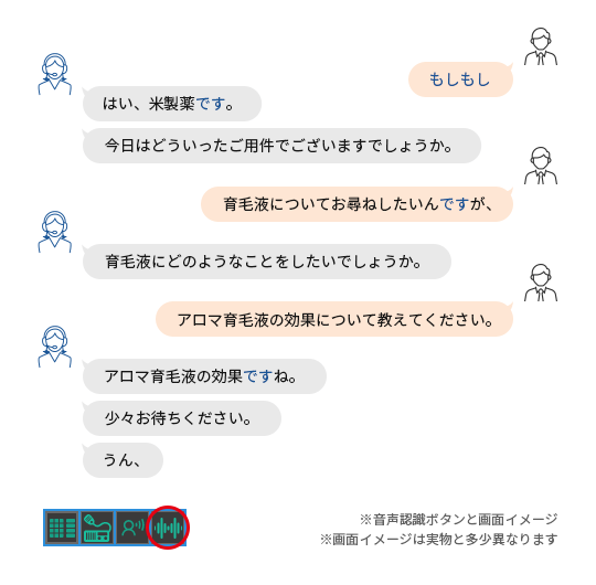 チャット画面のイメージ